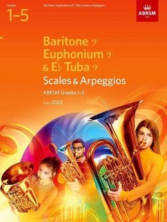 Scales and Arpeggios for Baritone (bass clef), Euphonium (bass clef), E flat Tuba (bass clef), ABRSM Grades 1-5, from 2023 - Abrsm