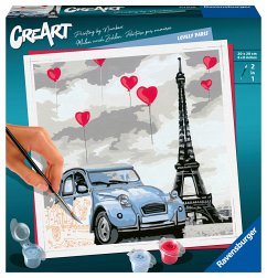 Ravensburger 28996 - CreArt, Malen nach Zahlen, Lovely Paris, 20x20xm, Malset