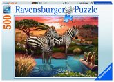 Ravensburger 17376 - Zebras am Wasserloch, Puzzle, 500 Teile