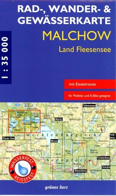 Rad-, Wander- und Gewässerkarte Malchow, Land Fleesensee