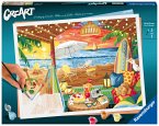 Ravensburger 20276 - CreArt, Malen nach Zahlen, Cozy Cabana, 40x30cm, Malset