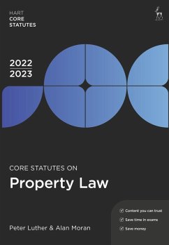 Core Statutes on Property Law 2022-23 (eBook, ePUB) - Luther, Peter; Moran, Alan