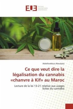 Ce que veut dire la légalisation du cannabis «chanvre à Kif» au Maroc - Aboulaala, Abdelkoddous