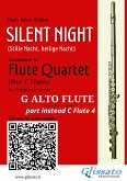 G Alto Flute (instead C Flute 4) part &quote;Silent Night&quote; for Flute Quartet (fixed-layout eBook, ePUB)