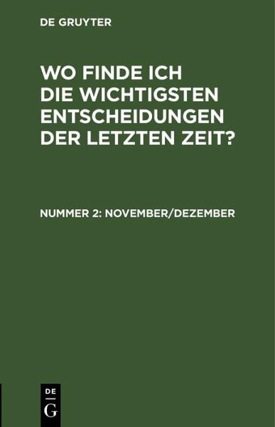 Januar/Februar (eBook, PDF)
