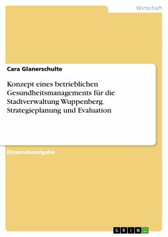 Konzept eines betrieblichen Gesundheitsmanagements für die Stadtverwaltung Wuppenberg. Strategieplanung und Evaluation (eBook, PDF)