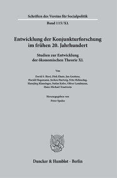 Entwicklung der Konjunkturforschung im frühen 20. Jahrhundert.