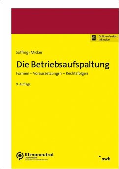 Cover Die Betriebsaufspaltung