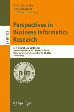 Cover Perspectives in Business Informatics Research (eBook, PDF)