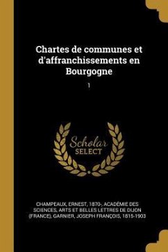 Chartes de communes et d'affranchissements en Bourgogne: 1