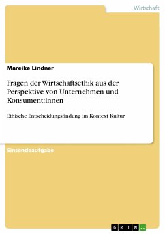 Fragen der Wirtschaftsethik aus der Perspektive von Unternehmen und Konsument:innen (eBook, PDF) - Lindner, Mareike