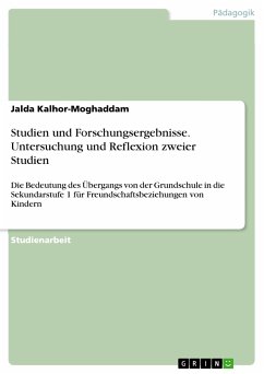 Studien und Forschungsergebnisse. Untersuchung und Reflexion zweier Studien (eBook, PDF) - Kalhor-Moghaddam, Jalda