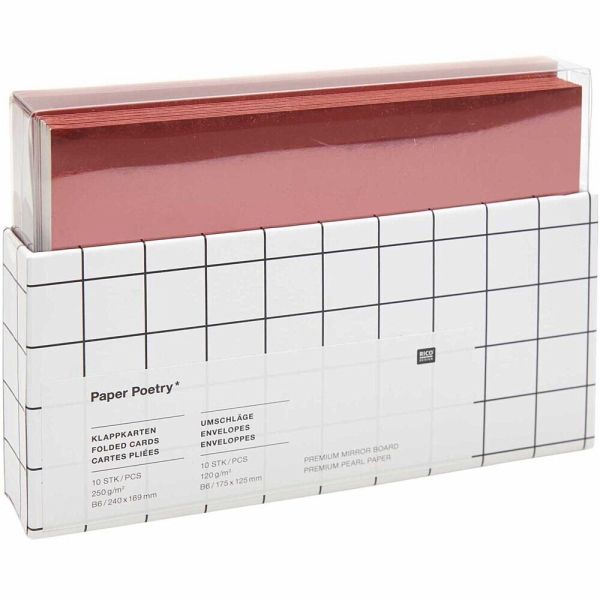 Kartenset Spiegelkarton/Perlmutt rot, B6 FSC MIX Kartenset Spiegelkarton/Perlmutt rot, B6 FSC MIX
