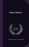 Cohen's Divorce .. Cohen's Divorce ..