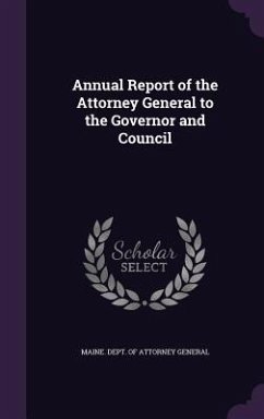 Cover Annual Report of the Attorney General to the Governor and Council