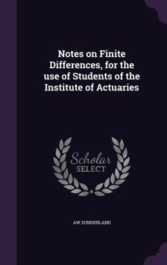Cover Notes on Finite Differences, for the use of Students of the Institute of Actuaries