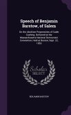 Speech of Benjamin Barstow, of Salem