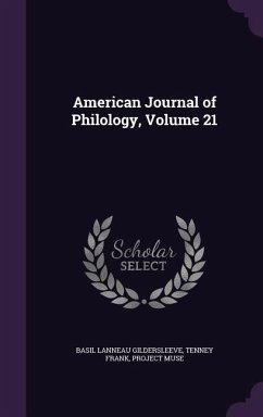 Cover AMER JOURNAL OF PHILOLOGY V21
