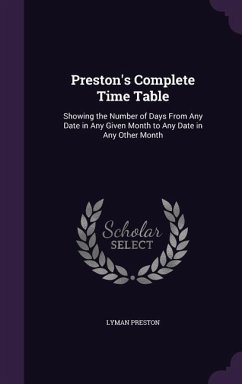 Preston's Complete Time Table - Preston, Lyman