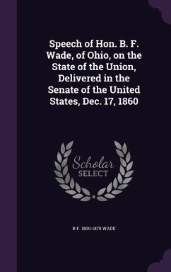 Cover SPEECH OF HON B F WADE OF OHIO