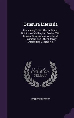 Censura Literaria - Brydges, Egerton