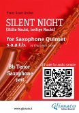 Bb Tenor Sax part of &quote;Silent Night&quote; for Saxophone Quintet (fixed-layout eBook, ePUB)