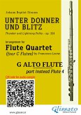 G Alto Flute (instead Flute 4) part of &quote;Unter Donner und Blitz&quote; for Flute Quartet (fixed-layout eBook, ePUB)