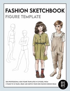 Fashion Sketchbook Kids Figure Template - Studio, Bye Bye