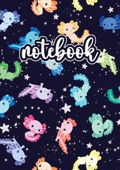 Cover Axolotl Notebook Schwarz/Bunt