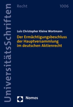 Cover Der Ermächtigungsbeschluss der Hauptversammlung im deutschen Aktienrecht