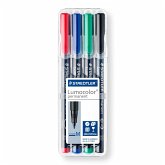 STAEDTLER Universalstift Lumocolor® permanent M, 4er Set farbig