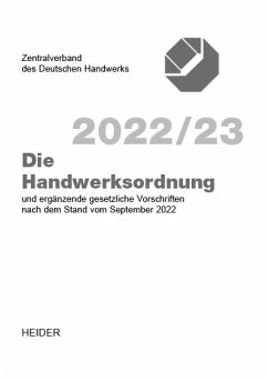 Die Handwerksordnung 2022/23 - Zentralverband des deutschen Handwerks