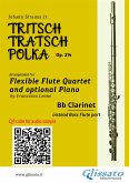 Bb Clarinet instead bass flute part of &quote;Tritsch-Tratsch-Polka&quote; Flute Quartet sheet music (fixed-layout eBook, ePUB)
