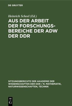 Cover Aus der Arbeit der Forschungsbereiche der AdW der DDR