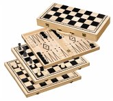 Philos 2519 - Schach-Backgammon-Dame-Set, Holz, Feld 50 mm, mit Tragegriff