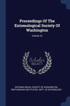 Cover Proceedings Of The Entomological Society Of Washington; Volume 24