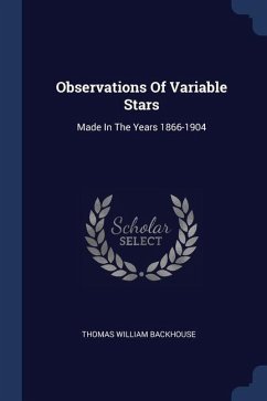 Observations Of Variable Stars - Backhouse, Thomas William