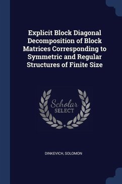 Explicit Block Diagonal Decomposition of Block Matrices Corresponding to Symmetric and Regular Structures of Finite Size - Dinkevich, Solomon