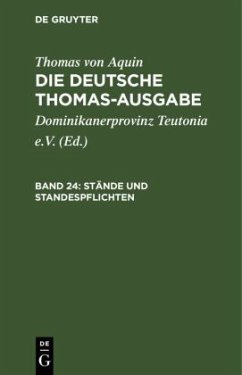 Stände und Standespflichten - Thomas von Aquin