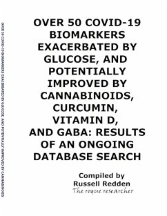 OVER 50 COVID-19 BIOMARKERS EXACERBATED BY GLUCOSE, AND POTENTIALLY IMPROVED BY CANNABINOIDS, CURCUMIN, VITAMIN D, AND GABA - Redden, Russell