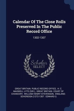 Cover Calendar Of The Close Rolls Preserved In The Public Record Office