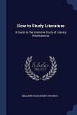 How to Study Literature