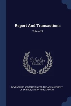 Cover Report And Transactions; Volume 29