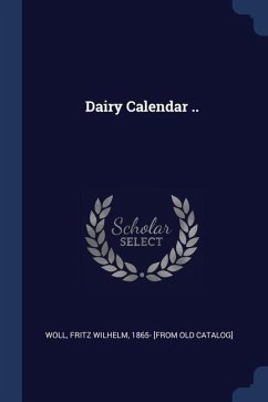 Cover Dairy Calendar ..