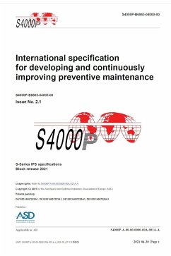 S4000P, International specification for developing and continuously improving preventive maintenance, Issue 2.1 - Asd