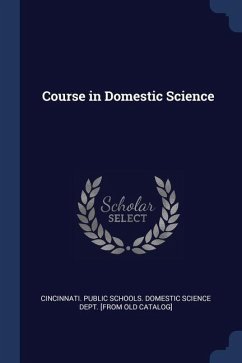 Cover Course in Domestic Science