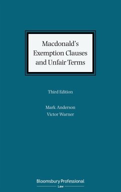 Macdonald's Exemption Clauses and Unfair Terms - Anderson, Mark; Woroner, Victor