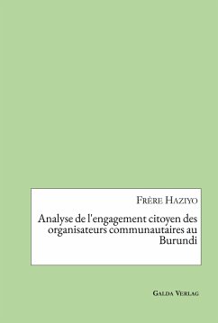 Analyse de l'engagement citoyen des organisateurs communautaires au Burundi - Haziyo, Frère