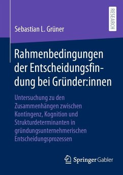 Cover Rahmenbedingungen der Entscheidungsfindung bei Gründer:innen (eBook, PDF)