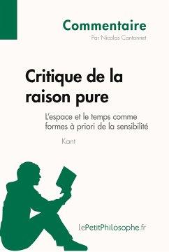 Critique de la raison pure de Kant - L'espace et le temps comme formes à priori de la sensibilité (Commentaire) - Nicolas Cantonnet; Lepetitphilosophe